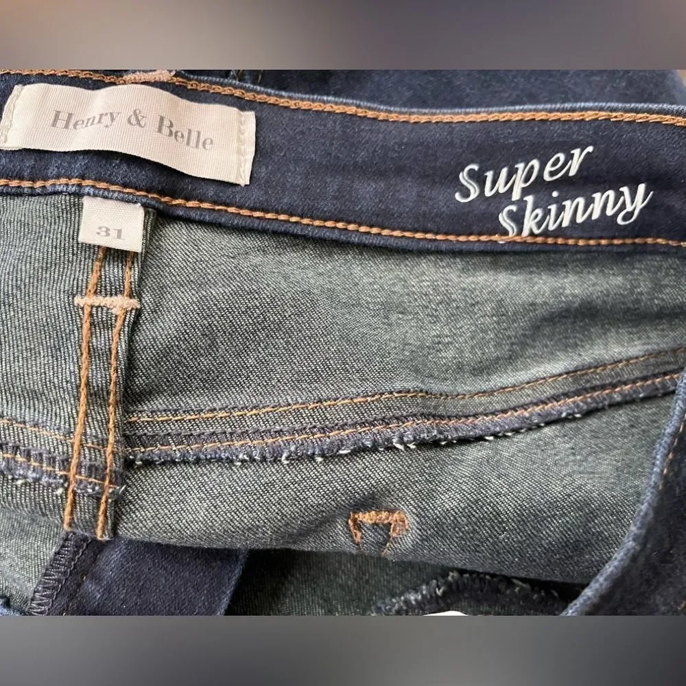 HENRY & Belle Super skinny ONYX dark wash size 31